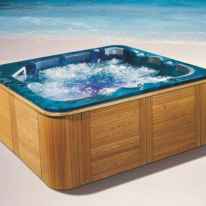 baie de spa în aer liber și piscină de masaj cu 7 perne